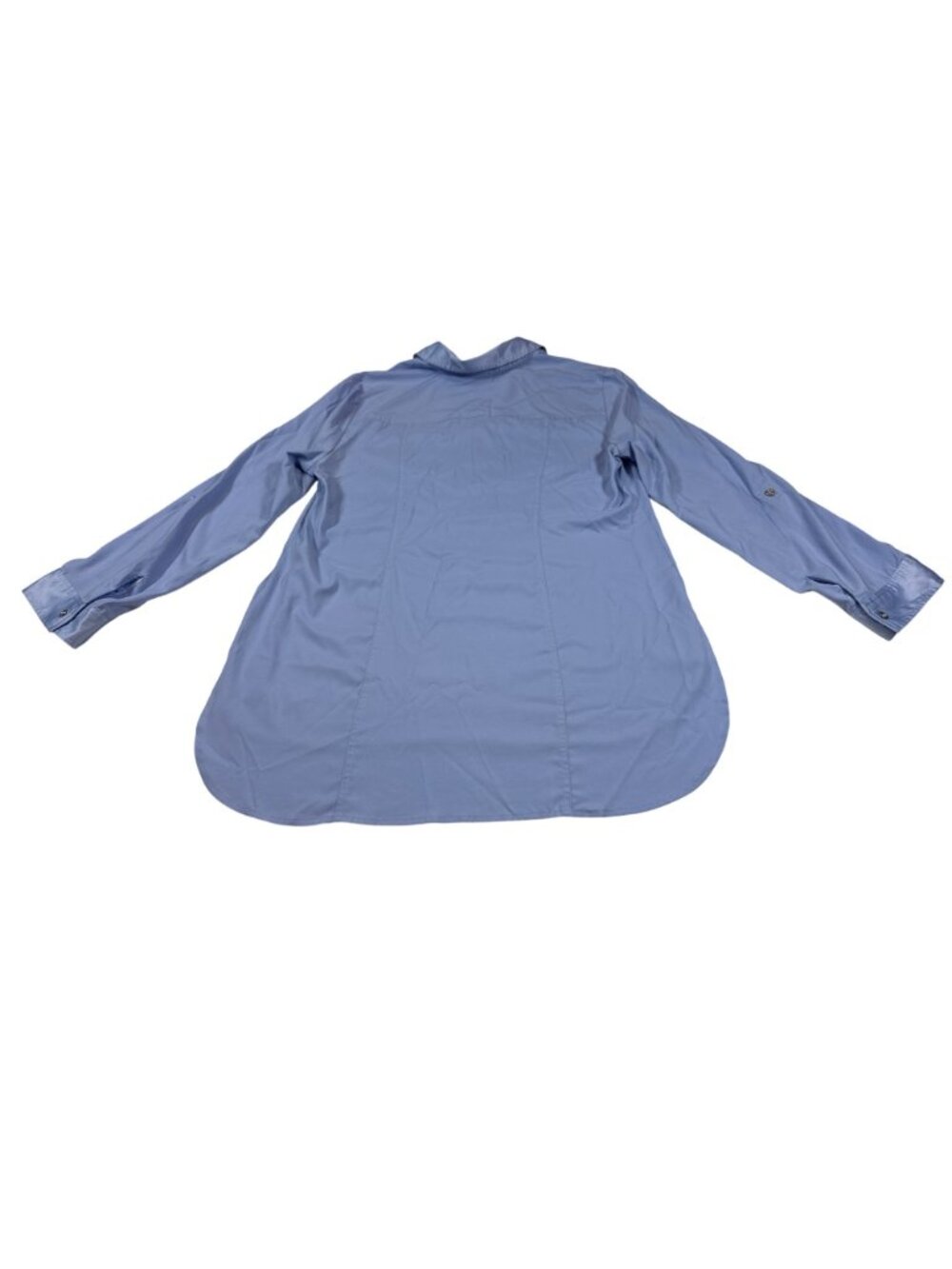 Chicos Womens Blue Tunic Shirt Size 1 With Pockets & Zipper (PP593) - Picture 2 of 10